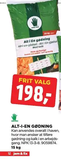 jem & fix Alt-i-en gødning tilbud