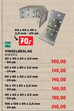 jem & fix Vinkelbeslag tilbud