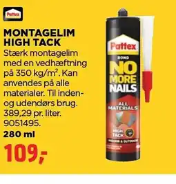 jem & fix PATTEX Montagelim high tack tilbud