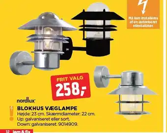 jem & fix Blokhus væglampe tilbud