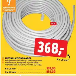 jem & fix Installationskabel tilbud