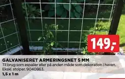 jem & fix GALVANISERET ARMERINGSNET 5 MM tilbud