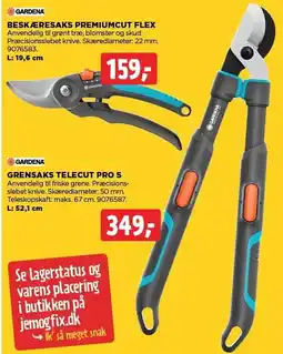 jem & fix BESKÆRESAKS PREMIUMCUT FLEX ELLER GRENSAKS TELECUT PRO S tilbud