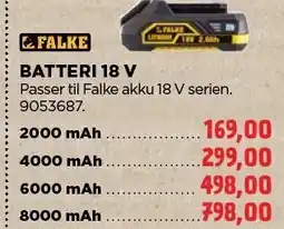 jem & fix BATTERI 18 V tilbud