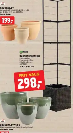jem & fix BLOMSTERKRUKKE ELLER KRUKKESÆT THEA tilbud