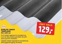 jem & fix SUNLUX SINUS TAGPLADE tilbud