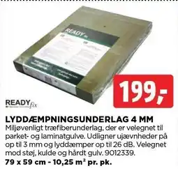 jem & fix LYDDÆMPNINGSUNDERLAG 4 MM tilbud