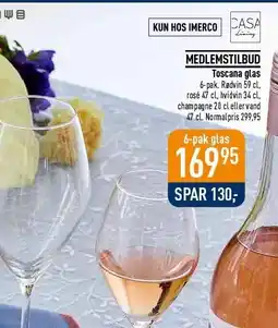 Imerco Toscana glas tilbud