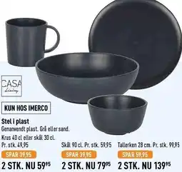 Imerco Stel i plast tilbud