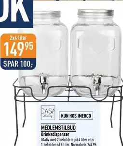 Imerco Drinksdispenser tilbud