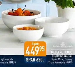 Imerco Hvid Riflet skålsæt tilbud