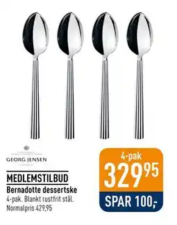 Imerco Bernadotte dessertske tilbud