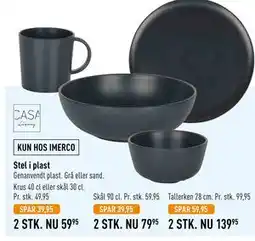 Imerco Stel i plast tilbud