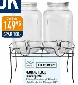 Imerco Drinksdispenser tilbud