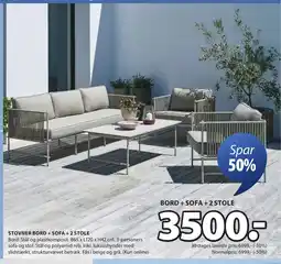 JYSK STOVNER BORD + SOFA + 2 STOLE tilbud