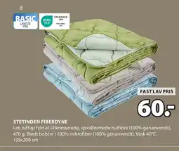 JYSK STETINDEN FIBERDYNE tilbud