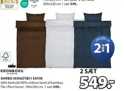 JYSK BARBO SENGETØJ I SATIN tilbud