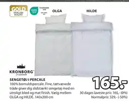 JYSK SENGETØJ I PERCALE tilbud