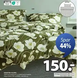 JYSK SENGETØJ I FLONEL tilbud