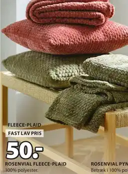 JYSK ROSENVIAL FLEECE-PLAID 100% polyester. tilbud