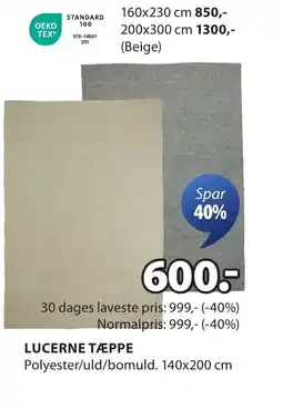 JYSK LUCERNE TÆPPE tilbud