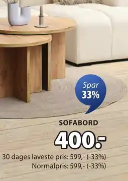 JYSK SOFABORD tilbud
