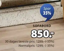 JYSK SOFABORD tilbud