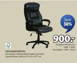 JYSK TJELE KONTORSTOL tilbud
