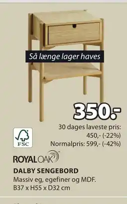JYSK ROYAL OA DALBY SENGEBORD K tilbud