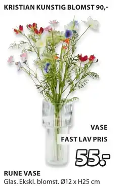 JYSK RUNE VASE tilbud