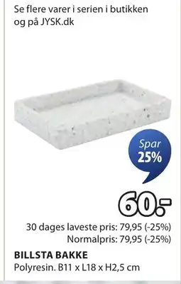 JYSK BILLSTA BAKKE tilbud