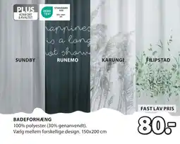 JYSK BADEFORHÆNG tilbud