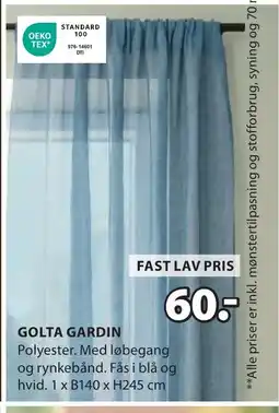 JYSK GOLTA GARDIN tilbud
