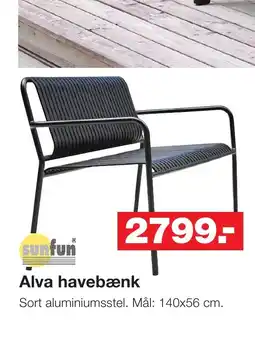 Bauhaus Alva havebænk tilbud