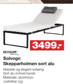 Bauhaus Solvogn Skepparholmen sort alu tilbud