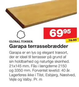 Bauhaus Garapa terrassebrædder tilbud