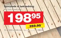 Bauhaus Sporplade til beklædning tilbud