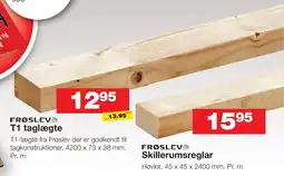 Bauhaus FRØSLEV T1 T1 taglægte T1-lægte fra Frøslev der er godkendt til tagkonstruktioner. 4200 x 73 x 38 mm. tilbud