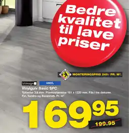 Bauhaus Vinylgulv Basic SPC tilbud