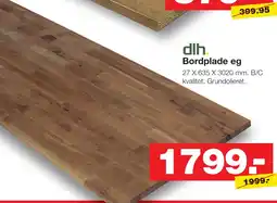 Bauhaus Dlh bordplade eg tilbud