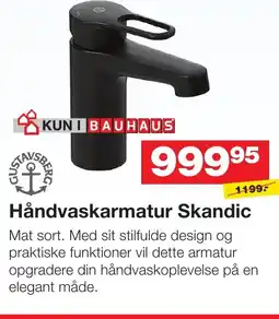 Bauhaus Håndvaskarmatur Skandic tilbud
