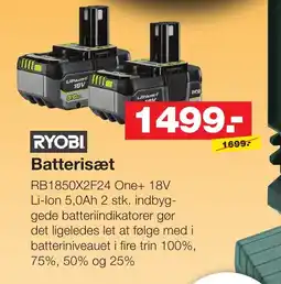 Bauhaus RYOBI Batterisæt tilbud