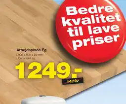 Bauhaus Arbejdsplade Eg tilbud
