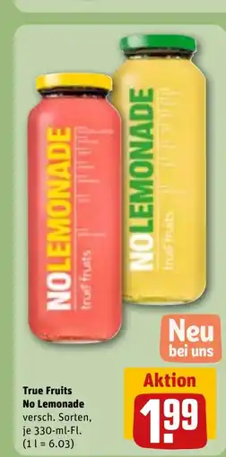 REWE DE True Fruits No Lemonade tilbud