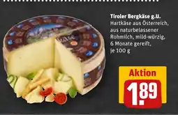 REWE DE Tiroler Bergkäse g.U. tilbud