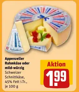 REWE DE Appenzeller Rahmkäse oder mild-würzig tilbud
