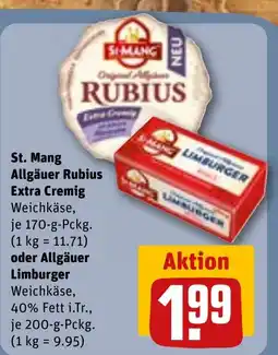 REWE DE St. Mang Allgäuer Rubius Extra Cremig Weichkäse, tilbud