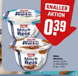 REWE DE Milch Reis versch. Sorten tilbud
