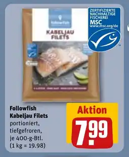 REWE DE Followfish Kabeljau Filets tilbud