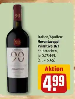 REWE DE Italien/Apulien: Novantaceppi Primitivo IGT tilbud